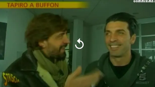 Buffon non ci sta, un calcio alle polemiche a Striscia (video)