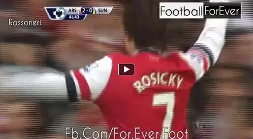 Meraviglia Arsenal, azione da PlayStation e gol di Rosicky (video)