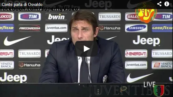 Conte: Osvaldo testa calda? E’ identico ad un altro bomber della Juve (video)