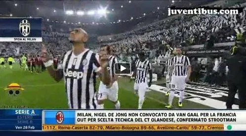 Sorpresa Juve in vista del Milan: una grande notizia per Conte (video)