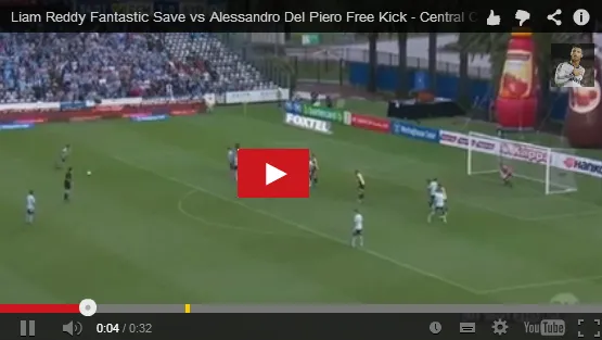 Del Piero sfortunato, punizione perfetta e miracolo del portiere avversario! (VIDEO)