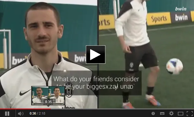 Bonucci e Lichtsteiner si sfidano in una simpatica intervista doppia (Video)