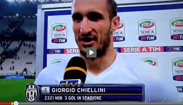 Intervista a Chiellini dopo Juve Livorno (video)