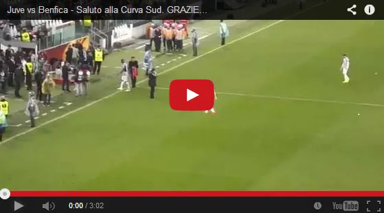 La curva applaude e canta, è spettacolo alla fine di Juve-Benfica (VIDEO)