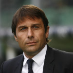 Juventus's coach Antonio Conte reacts du