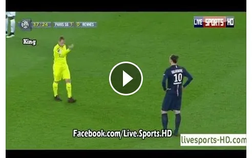 Ibra è un continuo show: esilarante siparietto con l’arbitro! (Video)