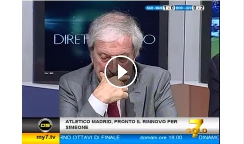 La Juve vola anche in Europa: Crudeli ci rimane malissimo in diretta tv! (Video esilarante)