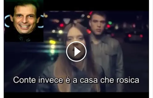 Allegri scatenato coi tifosi: guida il coro chi non salta milanista è! (VIDEO)