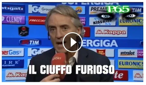 VIDEO – Incredibile errore arbitrale a favore dell’Inter: la reazione di Mancini!