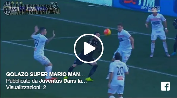 VIDEO – Super Mario sfonda la rete: azione capolavoro e Juventus in vantaggio!