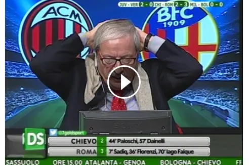 VIDEO – Milan KO, Juve inarrestabile: Crudeli impazzisce di rabbia in diretta tv!