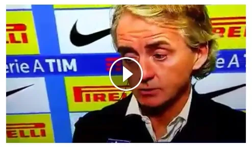 VIDEO – Incredibile Mancini: Inter distrutta ma il tecnico vede un’altra partita