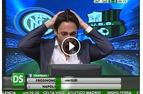 VIDEO – Tramontana agganciato dalla Juve: interista inconsolabile in diretta tv!