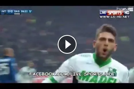 VIDEO – Berardi affonda l’Inter: goduria infinita al minuto 95!