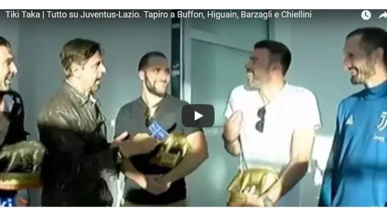 Tapiro a Buffon, Barzagli e Chiellini: a sorpresa lo sfottò a Bonucci!