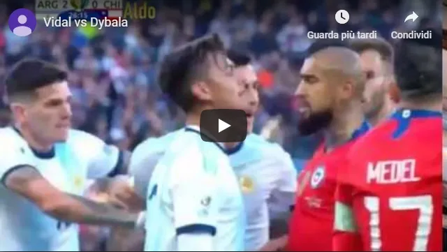 Mani in faccia tra Dybala e Vidal: tensione massima in Nazionale