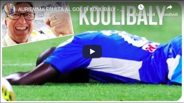 Anche Auriemma sbaglia porta ed esulta al gol di Koulibaly in pieno recupero