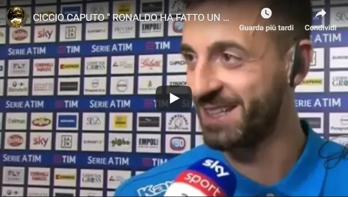 Dall’Empoli lezioni di sportività agli anti-juventini: “Il rigore c’era, nulla da ridire. E che CR7!”