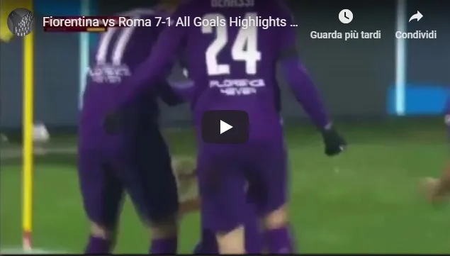 Umiliazione senza precedenti per la Roma: 7 gol a Firenze, Dzeko perde la testa