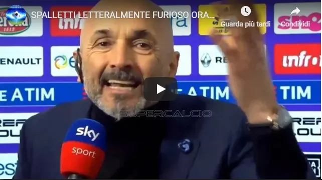 Lite furibonda Spalletti-Caressa in diretta TV su Sky: “Dite così perché siete tifosi!”