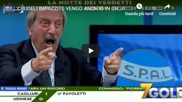 Crudeli e la grande illusione con il suo Milan: “Vengo anch’io in Champions League”