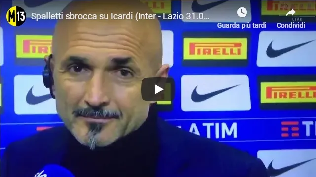 Spalletti umilia Icardi e litiga coi giornalisti Sky. Replica super: “Fate uscire una cosa al giorno!”