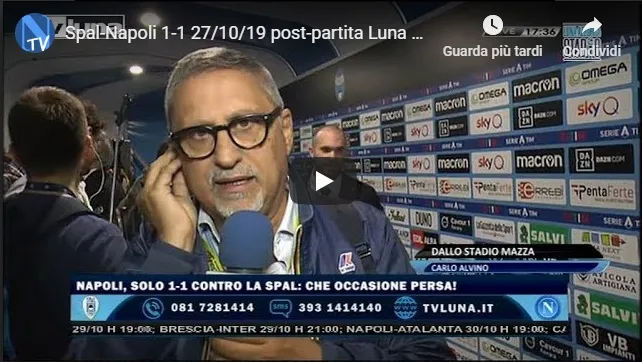 Alvino in confusione totale in diretta TV: non è rigore per il Napoli, ma si sfoga contro il VAR