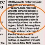 Tutto vero, la Gazzetta parla del “fuorigioco regolare” sul gol di Pjanic