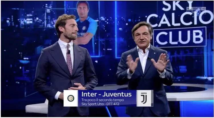 Caressa esalta l’algoritmo ed il pareggio per Inter-Juventus, poi Higuain lo gela