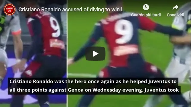 Nessun dubbio per Cesari sul rigore di CR7: “Solare”. Poi mette a tacere Cassano