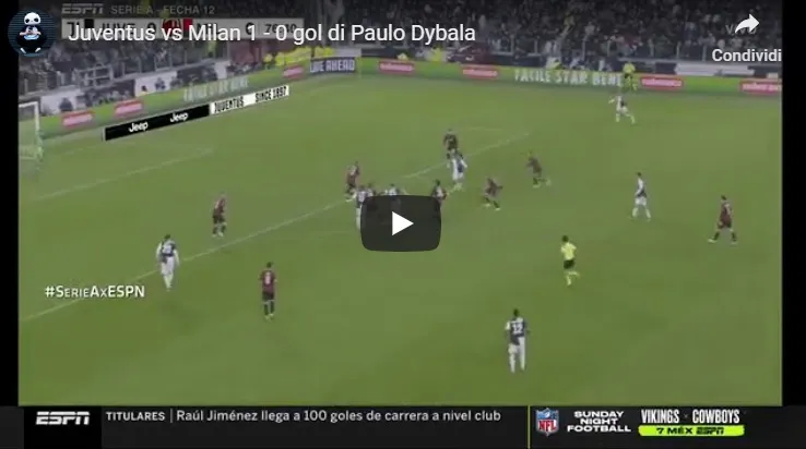 Dybala fa il funambolo, dribbling e diagonale vincente: Juve avanti col Milan!