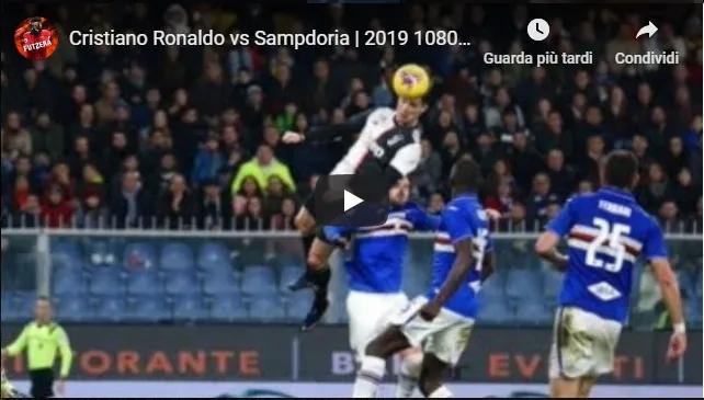 Cristiano Ronaldo sfida le leggi di gravità, il telecronista juventino perde la testa in diretta