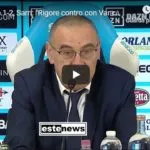 Rigore dato senza il VAR e “sulla fiducia”: Sarri sbotta in conferenza stampa