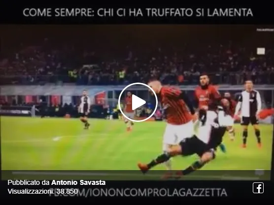 Vergognoso piagnisteo contro la Juve: il video che li smonta e ridicolizza