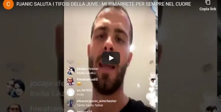 Pjanic si commuove: dà l’addio ai compagni ai tifosi della Juve