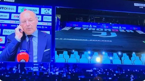 Marotta stava esaltando l’Inter: ma Sky gli mostra la festa della Juve