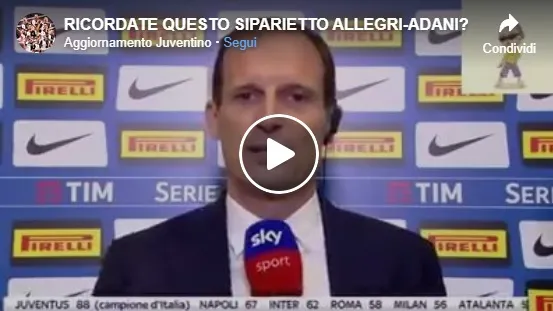 Ora manca a molti: la lezione di Allegri ad Adani sul vincere a calcio