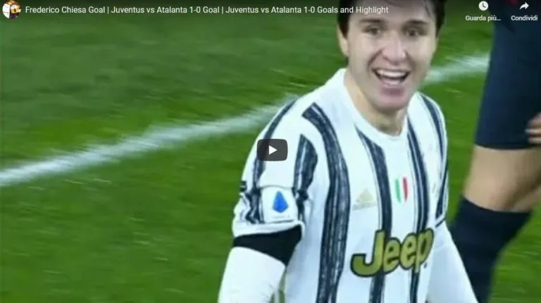 VIDEO – Chiesa, ma che gol hai fatto?!?!? Juve avanti con l’Atalanta!