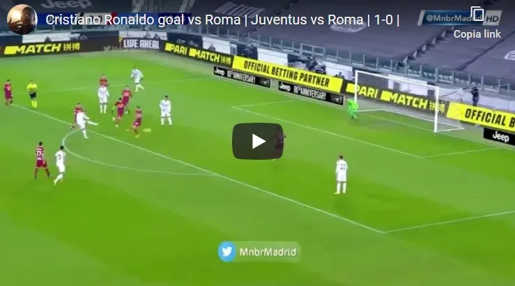 VIDEO – Ronaldo è un cobra, sinistro vincente e Juve avanti con la Roma!