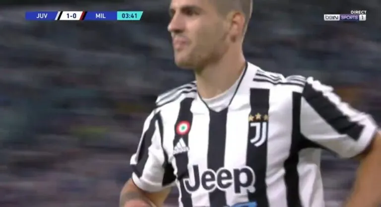 Galoppata e scavetto, gol stupendo di Morata e Juve subito avanti col Milan!