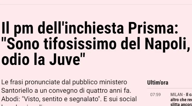 PM che odia la Juve: interviene il Ministro dello Sport ma i tifosi non ci stanno